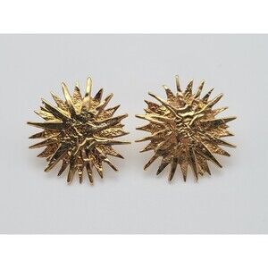 Vintage Thorp Dematteo Brutalist Sunburst Earrings